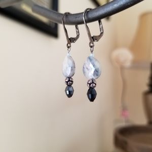 Kyanite Faceted Teardrop Earrings